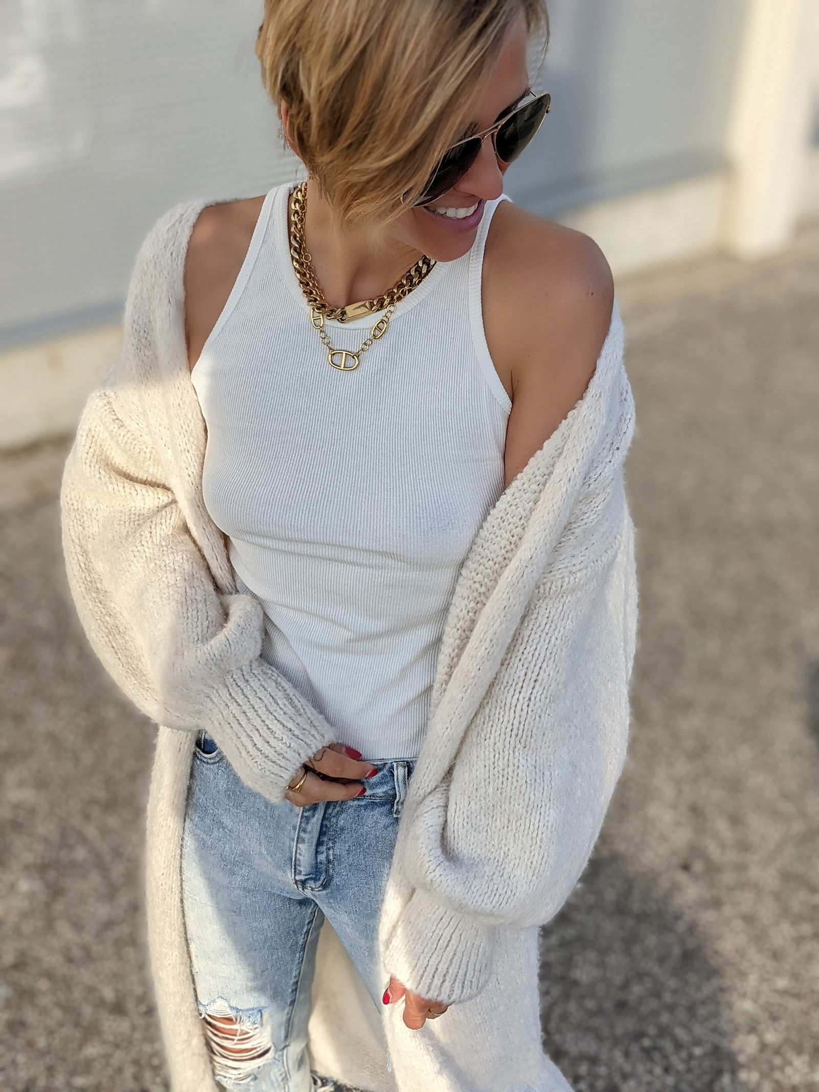 Langer Strickcardigan COFFEE and CREAM 2.0