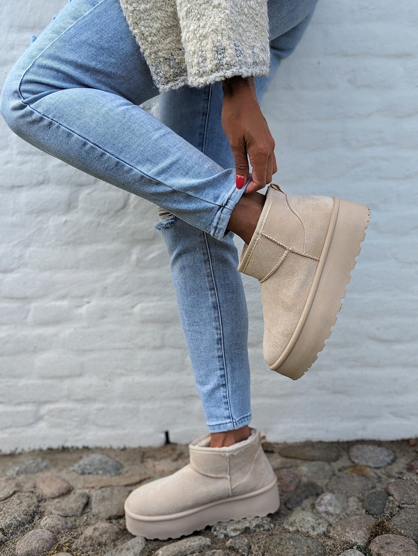 Plateau Boots HOVER – creme