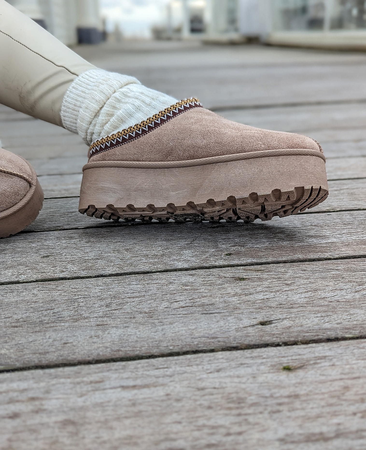 Slipboots SYDNEY PLATFORM  – taupe