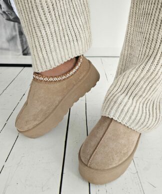 Slipboots SYDNEY PLATFORM  – beige RELOADED