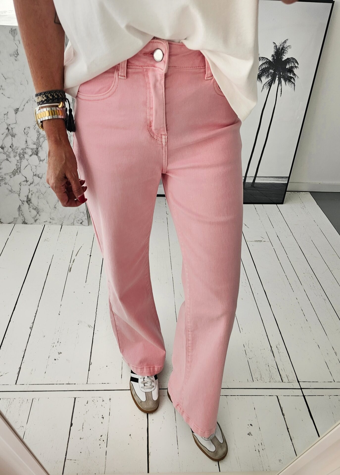 Wide Leg Jeans TINA – rosa SALE