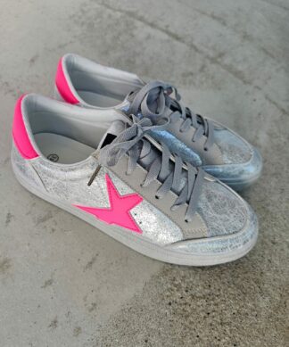 Sneaker SHOOTING STAR silber-neonpink SALE