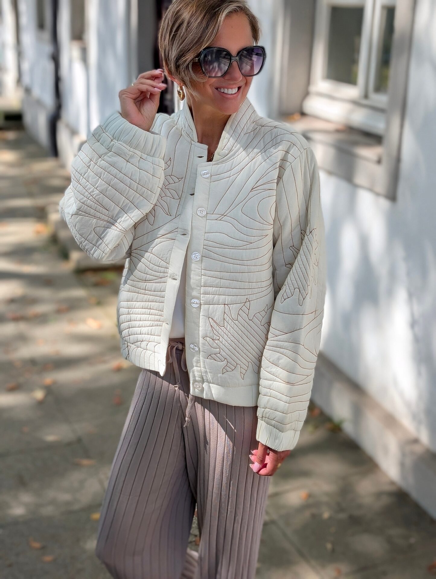 gesteppte Blousonjacke SUNNY – creme SALE