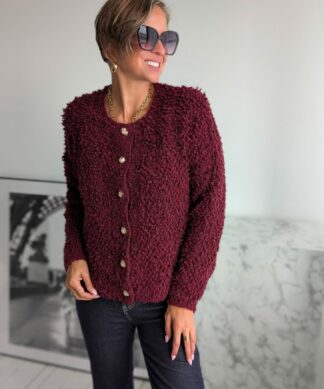 Boucle Knit Cardigan SOUFFLE – versch. Farben