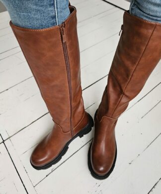 Kniehohe Stiefel CAPRICE – cognac