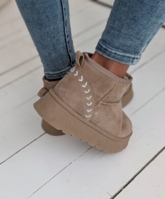 Plateau Boots ZICK ZACK – taupe