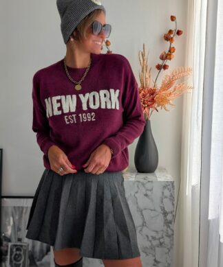 Strickpullover NEW YORK bordeaux