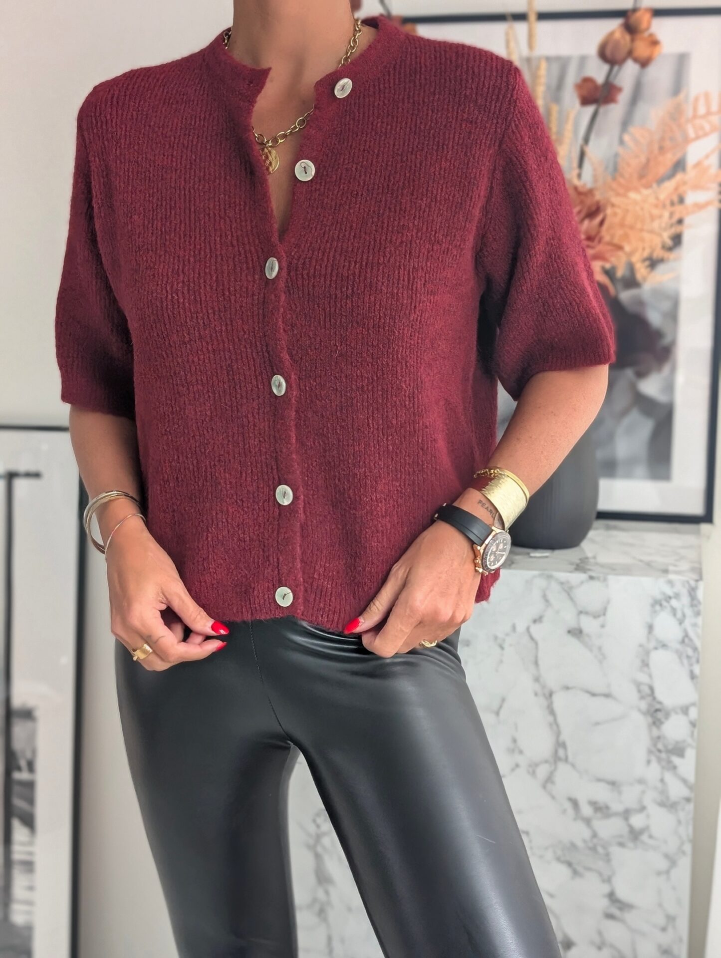 Cardigan mit Halbarm – SOFT RIBBED RELOADED